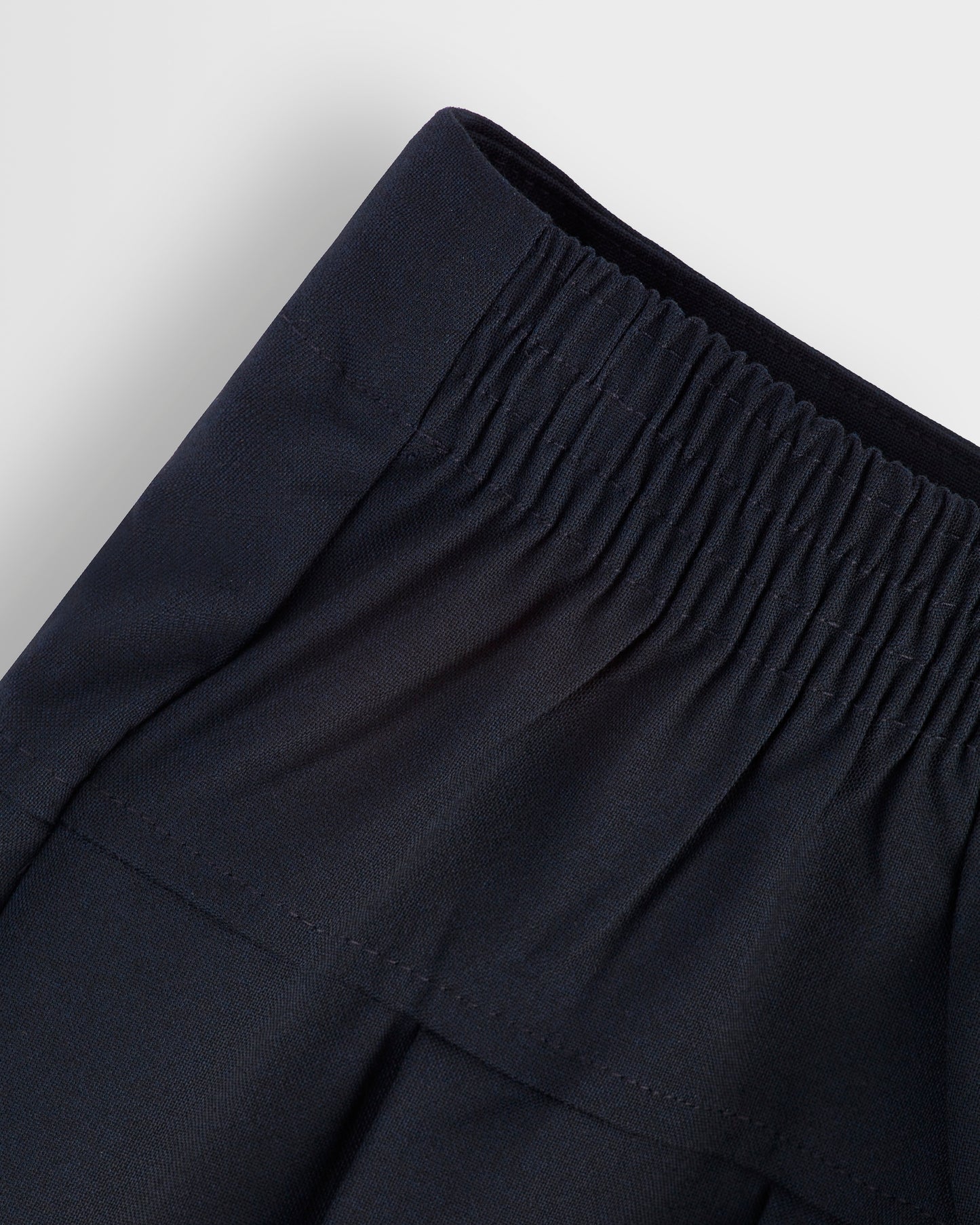 Navy Pleated Skirt