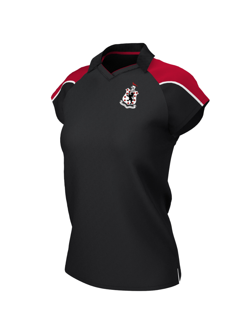Girls Black/Red Polo Shirt