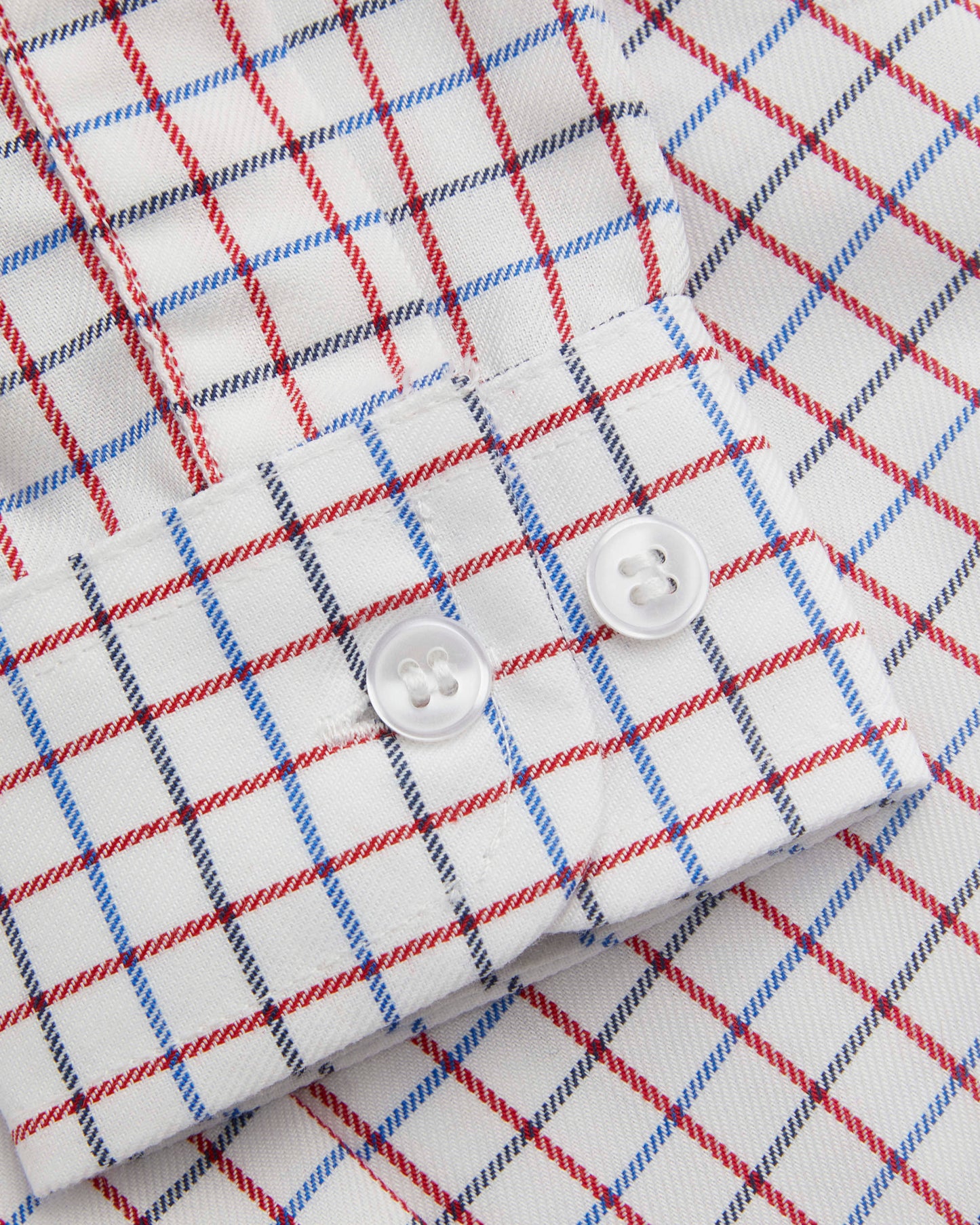 Tattersall Checked Long Sleeved Fitted Blouse
