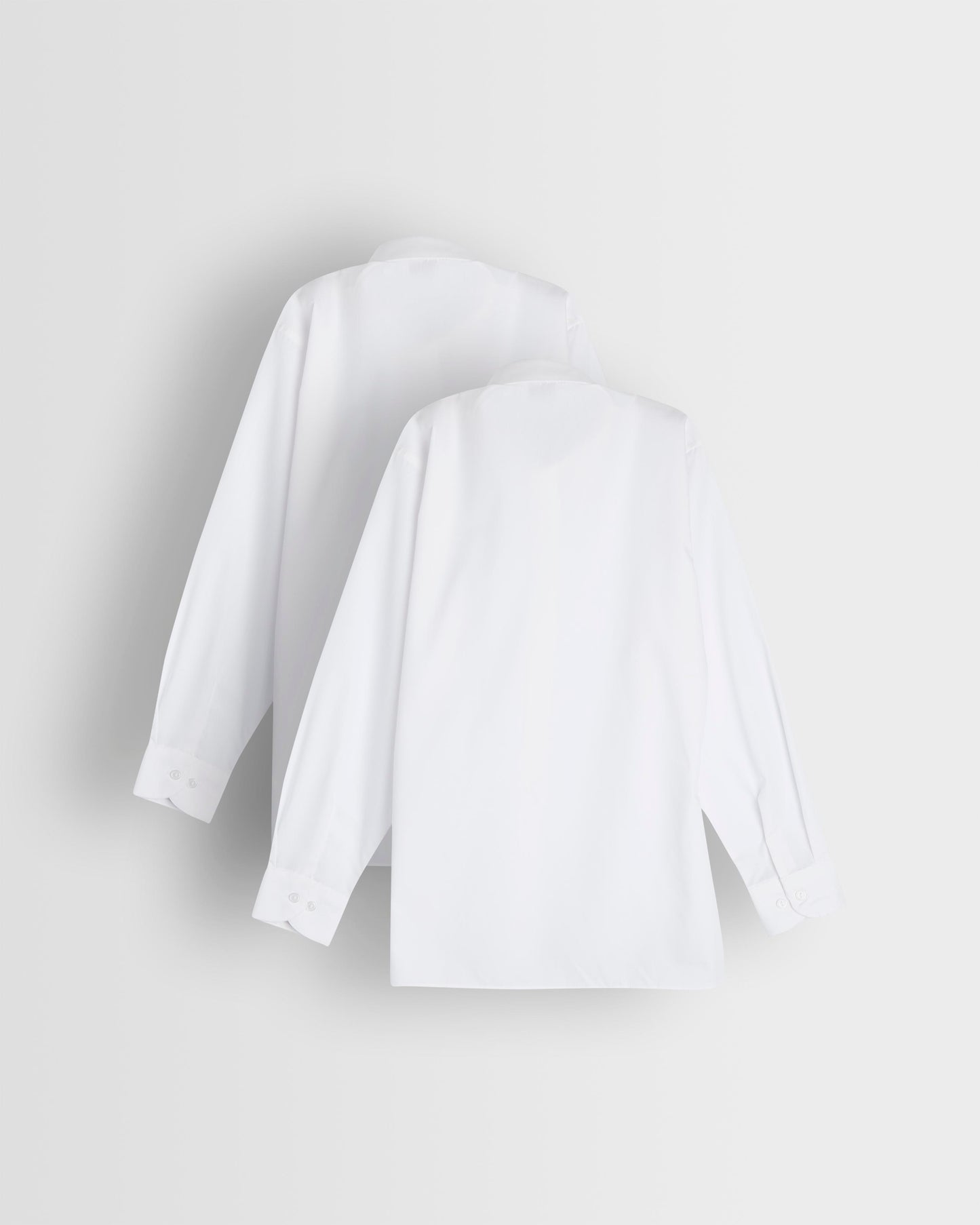 Girls White Long Sleeved Blouse - 2 Pack