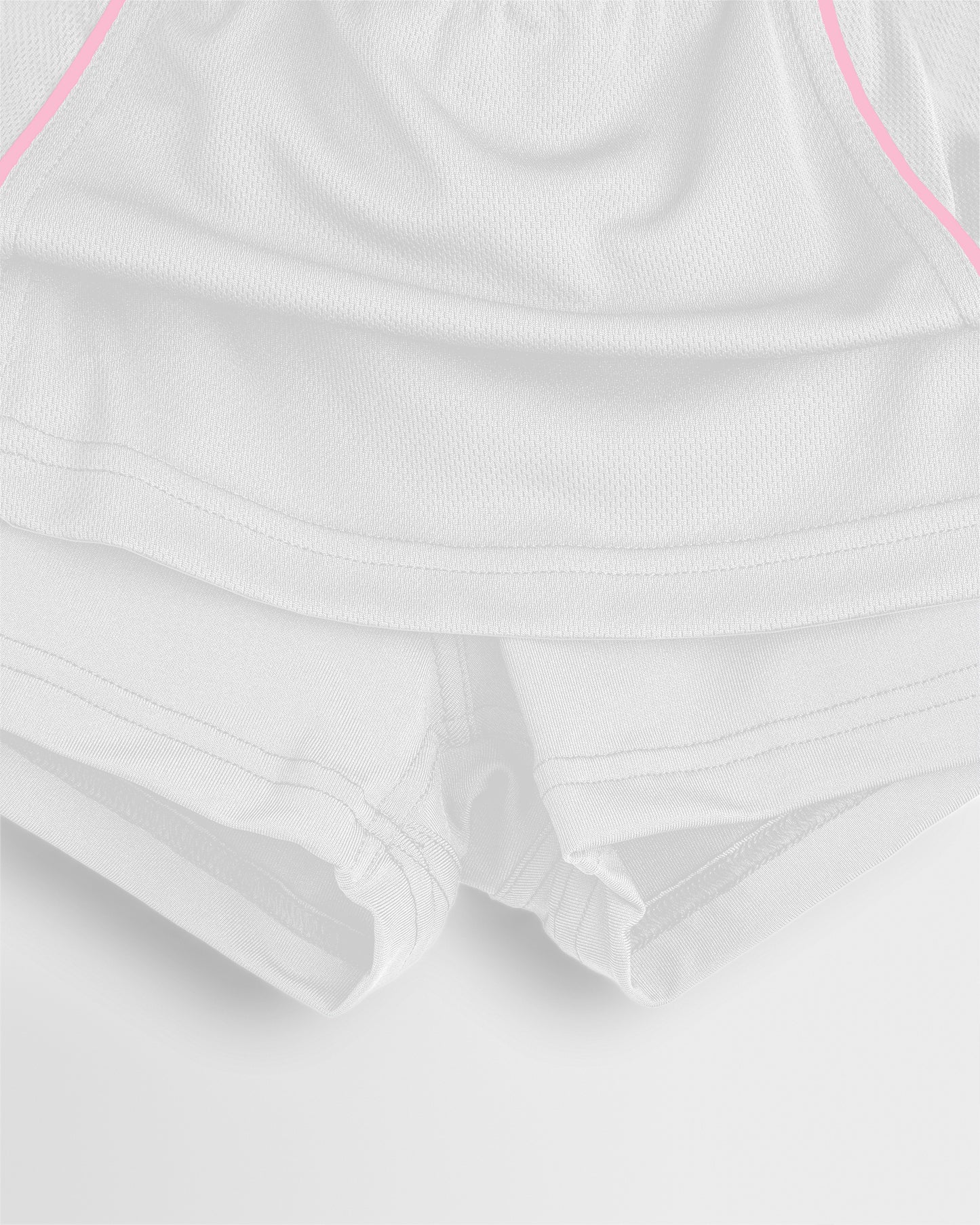 Girls White-Pink PE-Tennis Skort