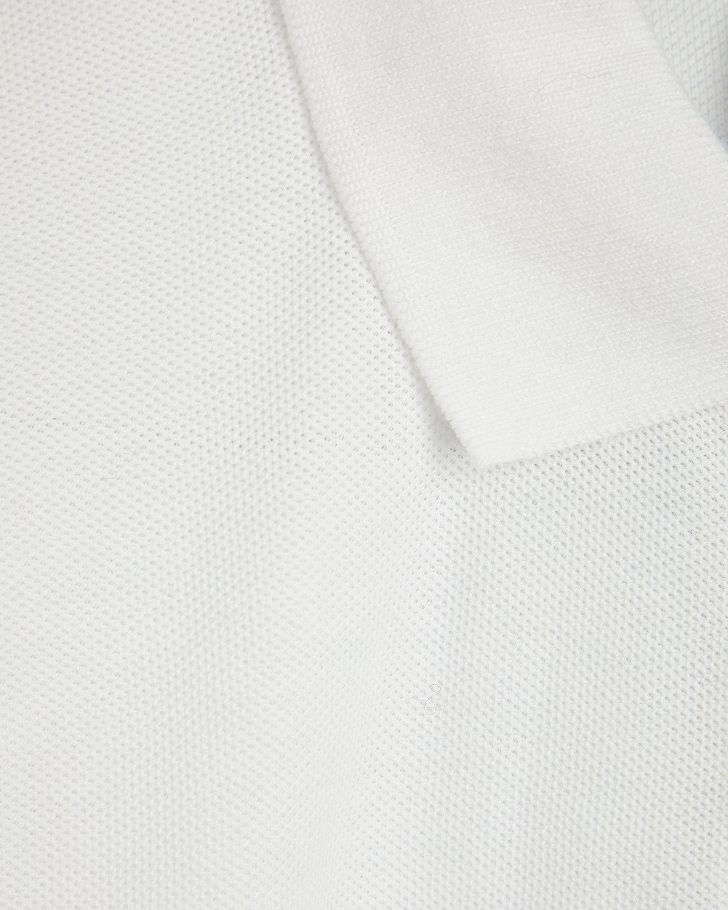 Unisex White Short Sleeve Polo
