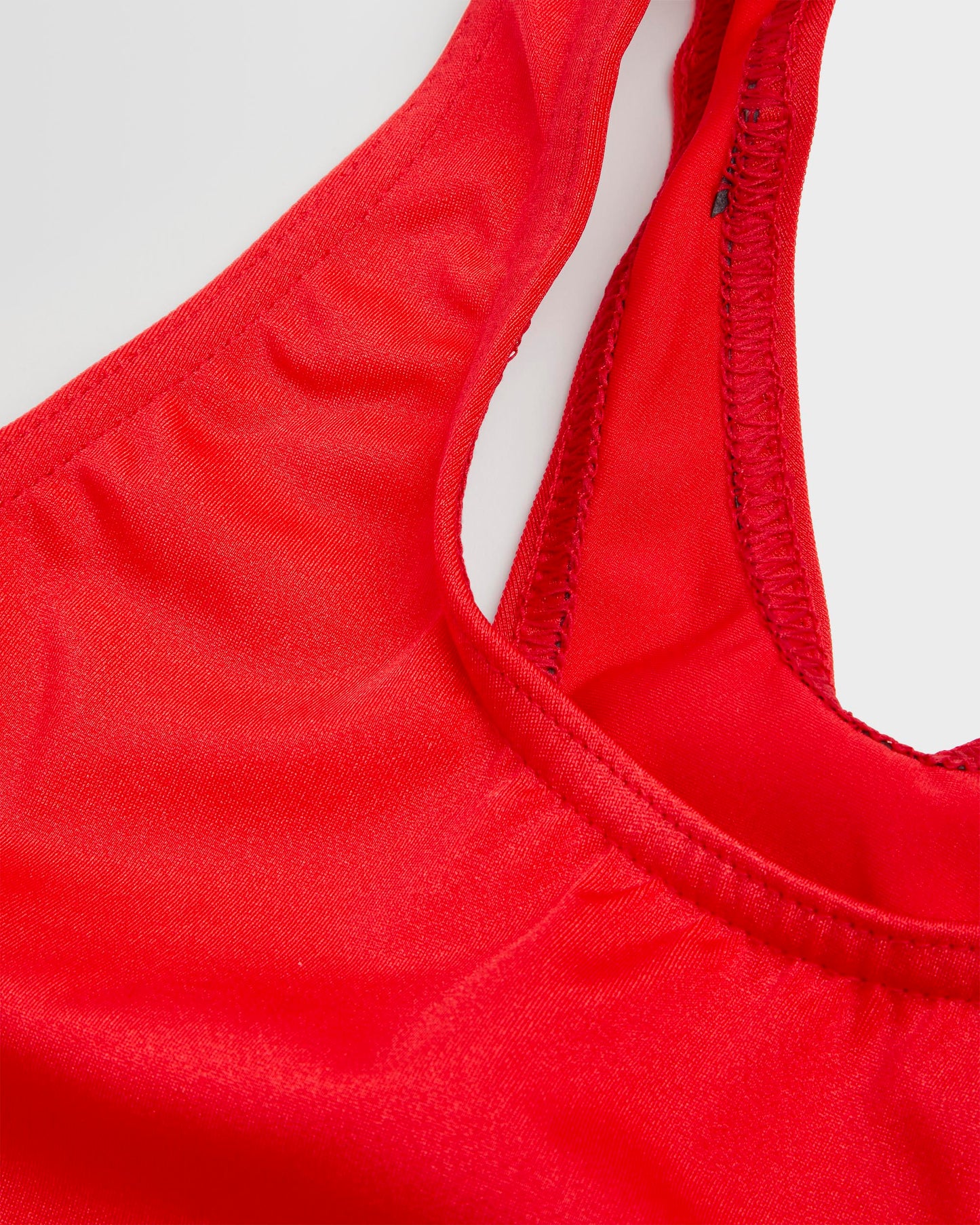 Girls Red-Grey Swimming Costume