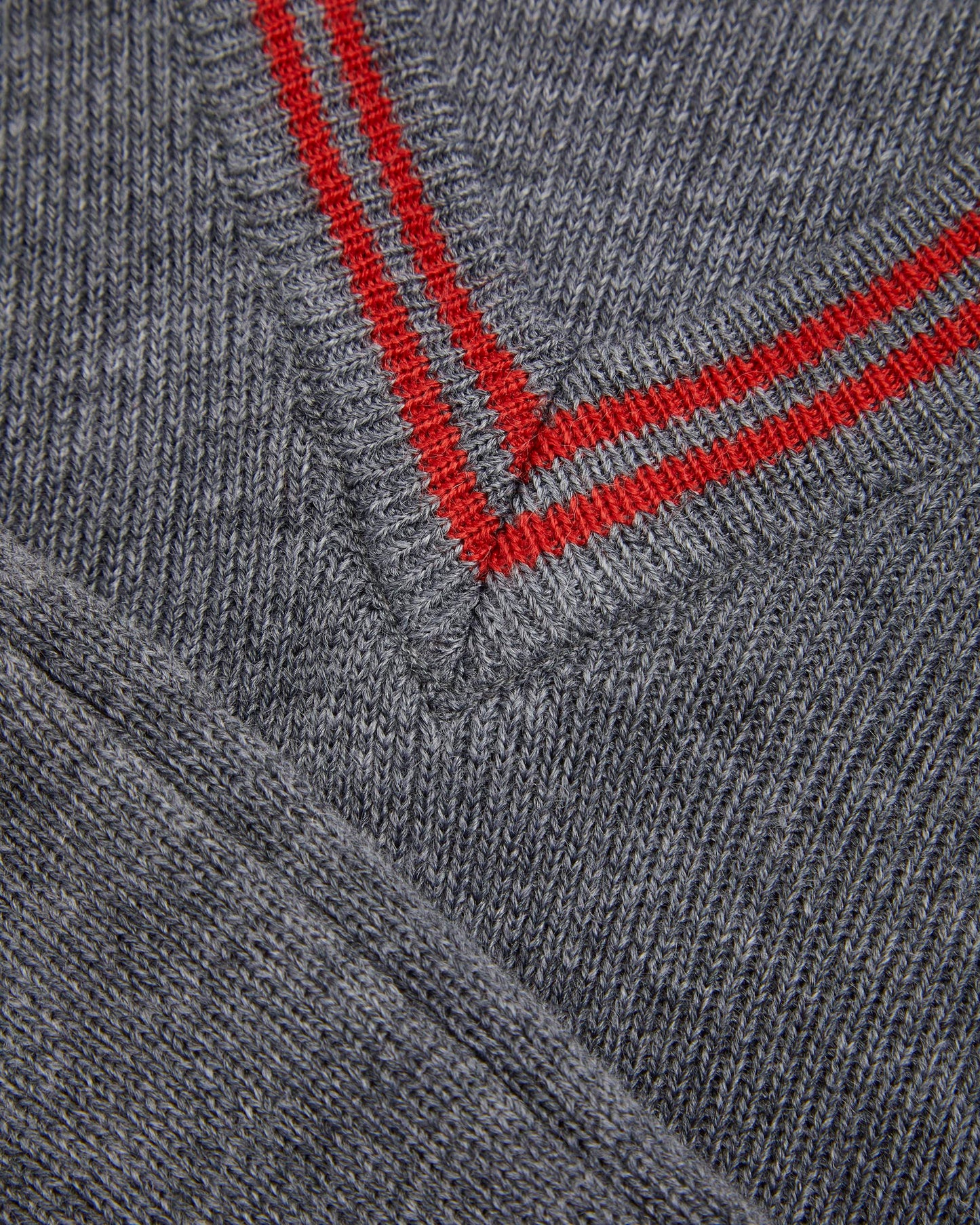 Unisex Grey Jumper with Red Trim