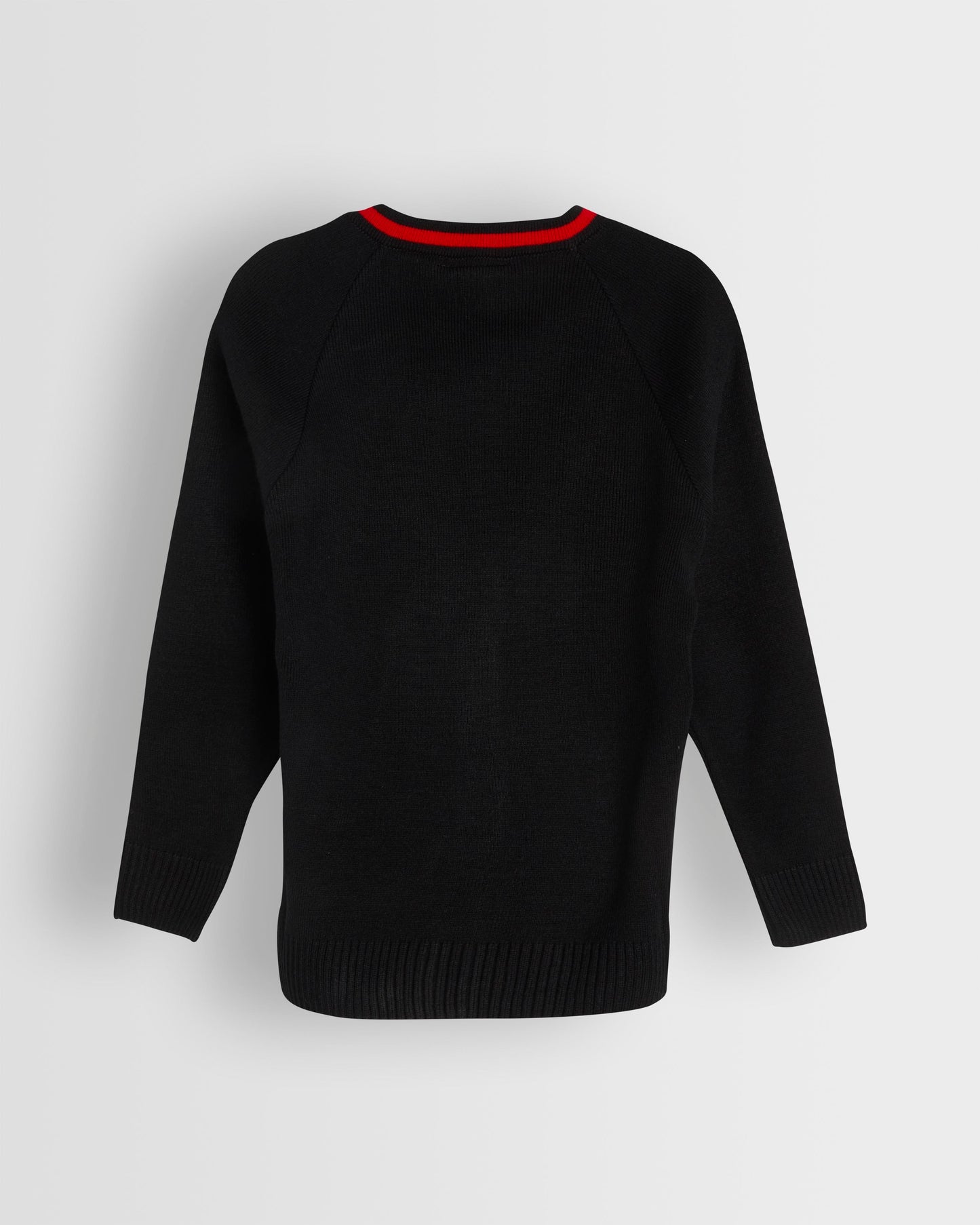 Girls Black-Red Cardigan