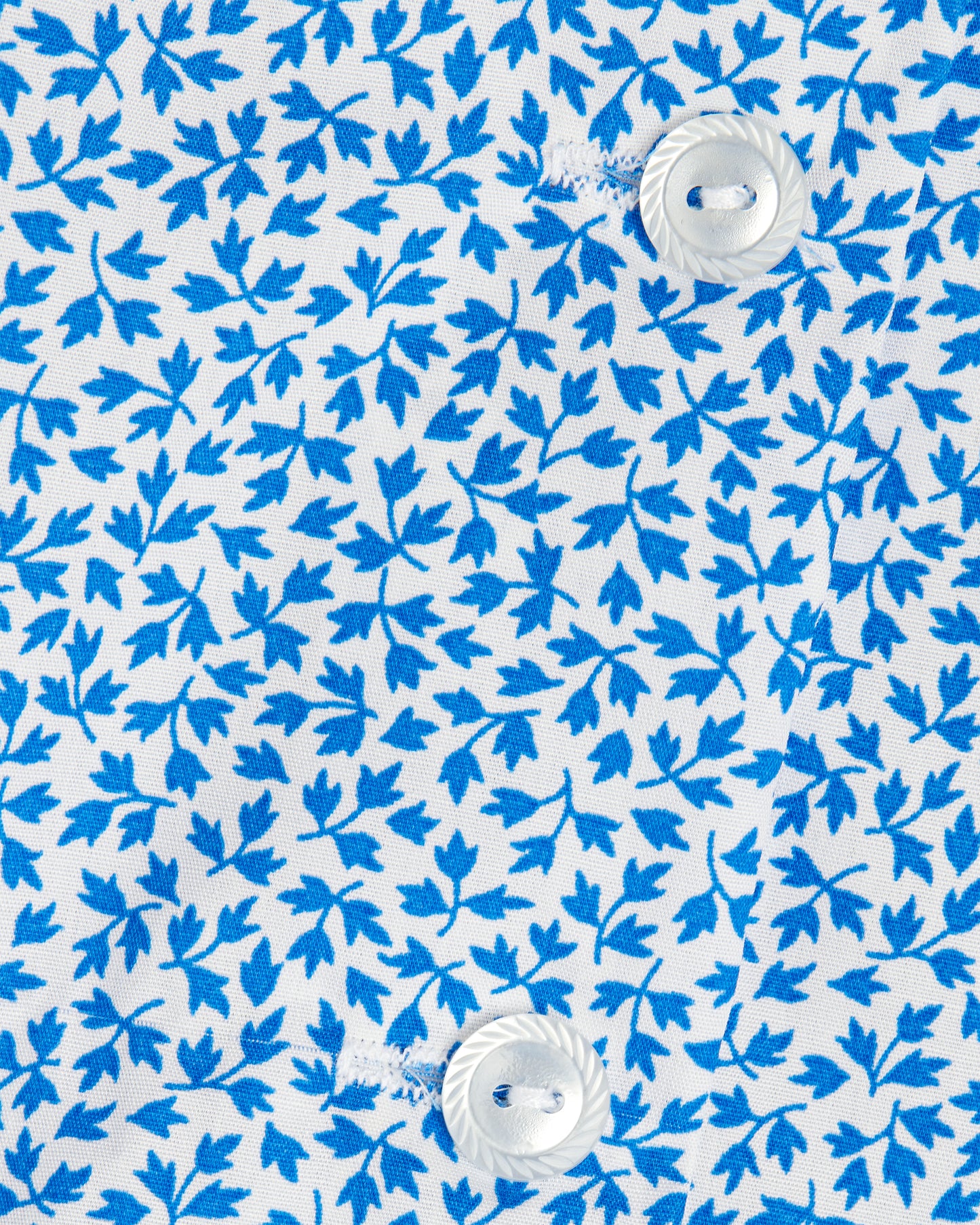 Blue-White Floral Summer Dress