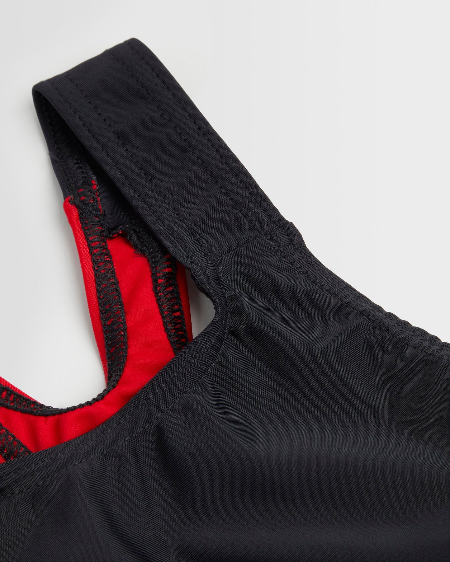 Girls Black-Red Swimming Costume