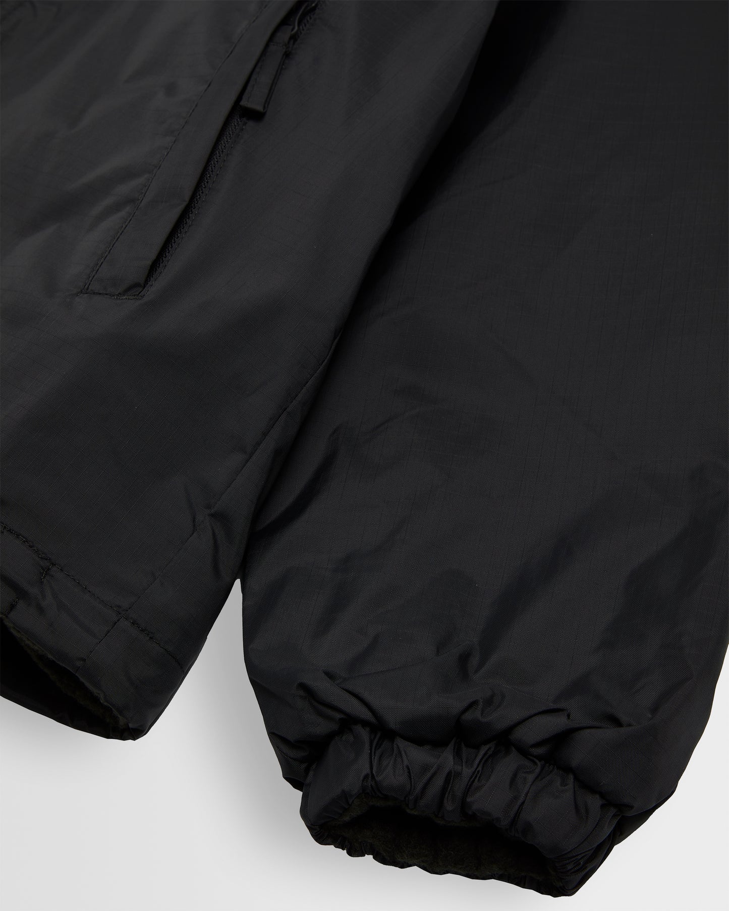 Unisex Black Fleece Lined Kagool