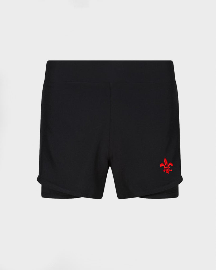 Girls Black 2 in 1 Games Shorts