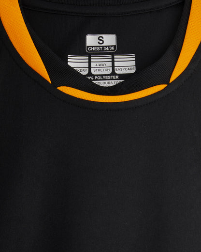 Black-Amber Coaches Football Top