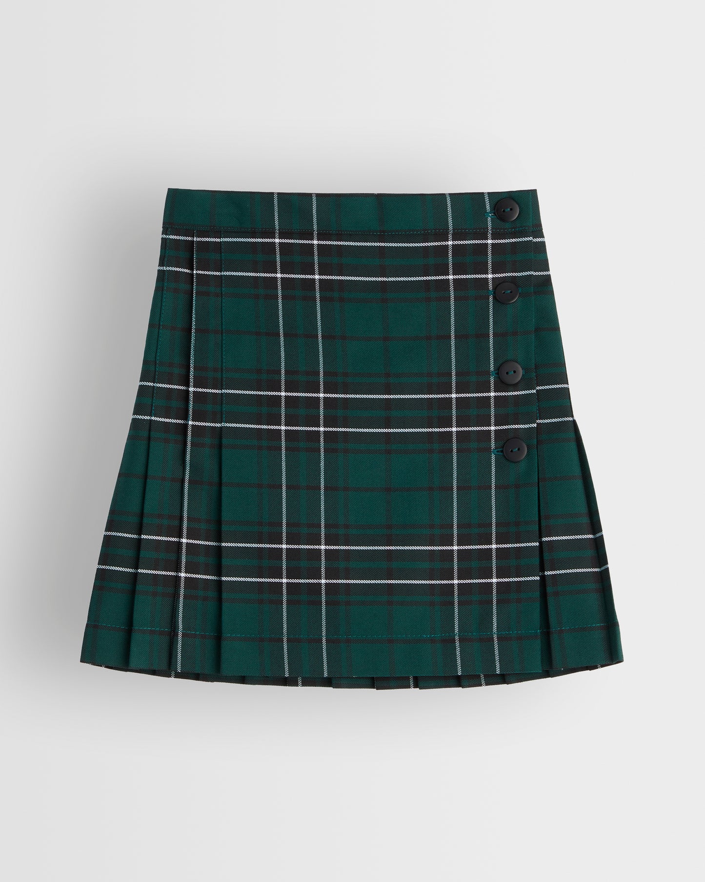 Girls Green Tartan Skirt