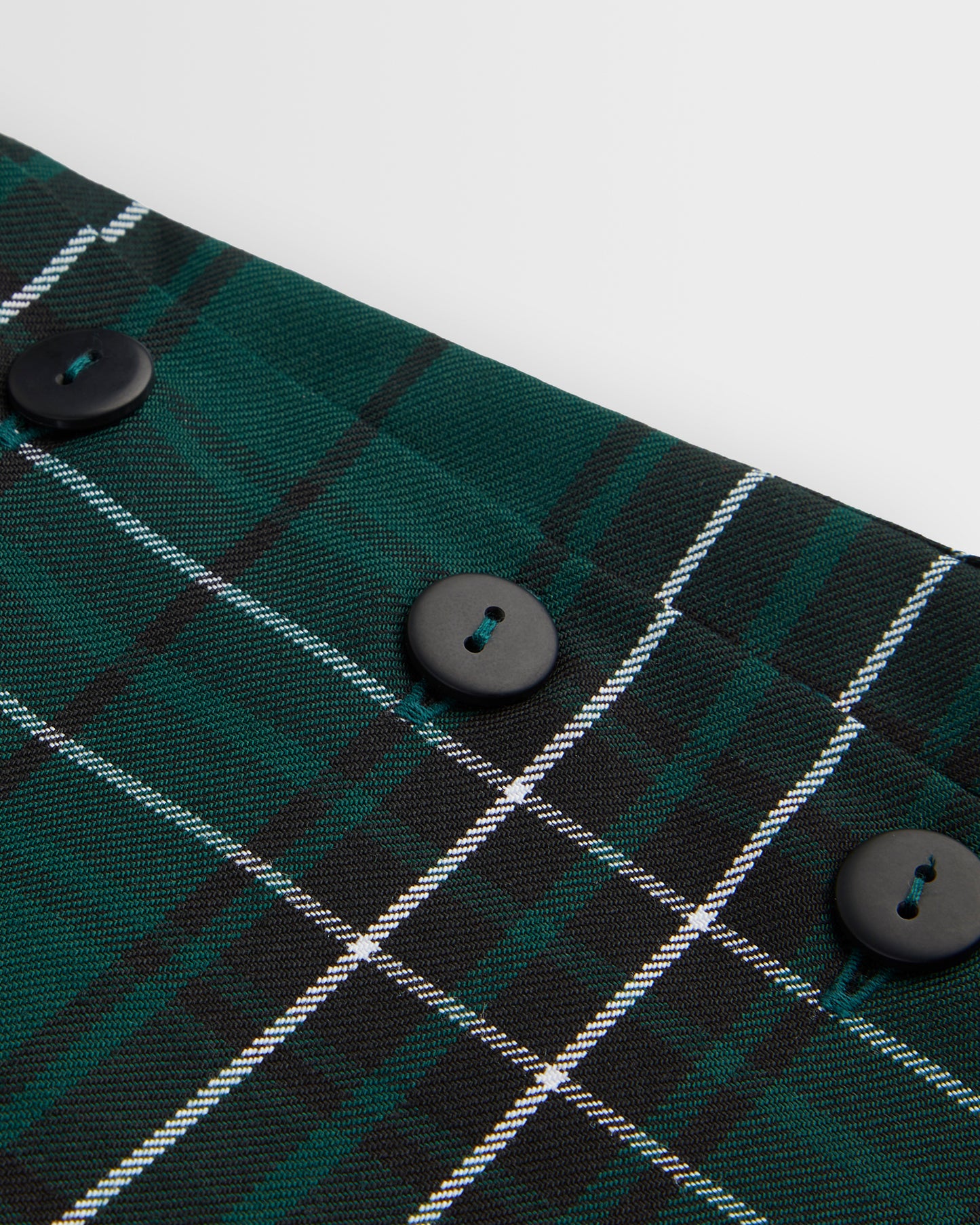Girls Green Tartan Skirt