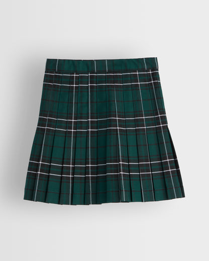 Girls Green Tartan Skirt