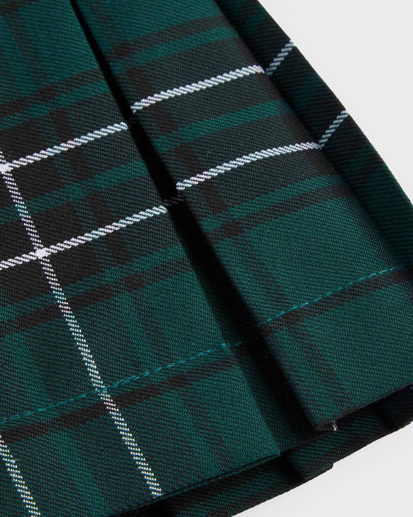 Girls Green Tartan Skirt