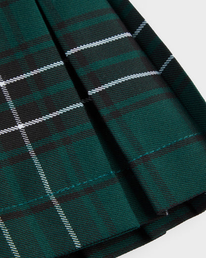 Girls Green Tartan Skirt