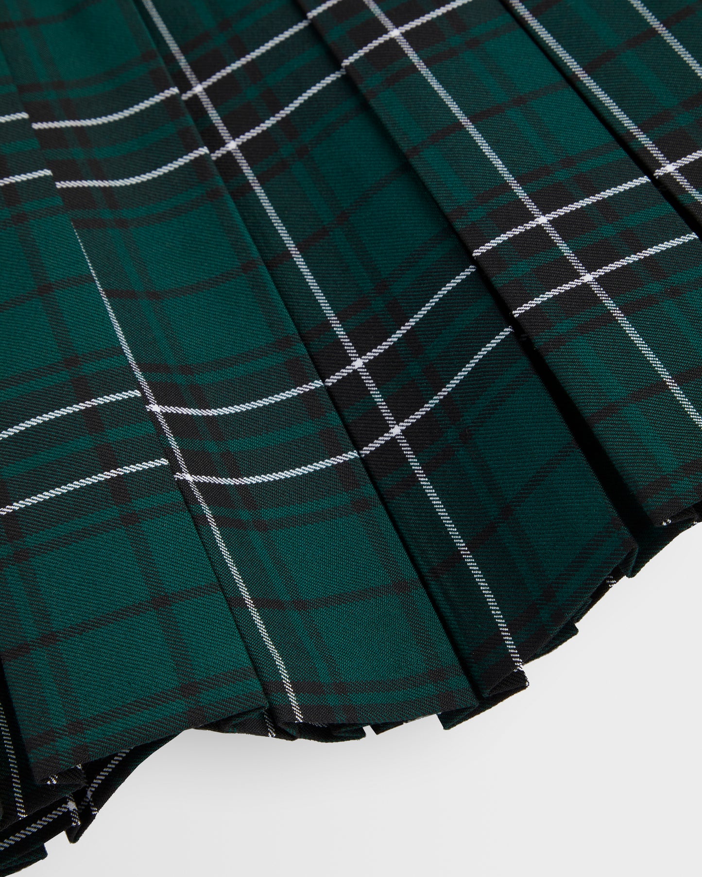 Girls Green Tartan Pinafore