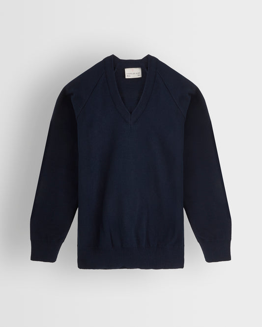 Year 7-8  Unisex Navy V Neck Sweater