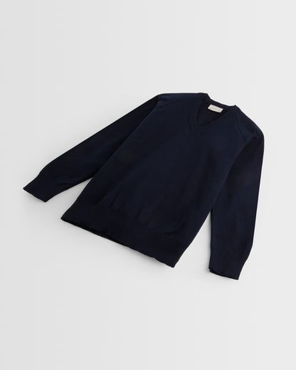 Year 7-8  Unisex Navy V Neck Sweater
