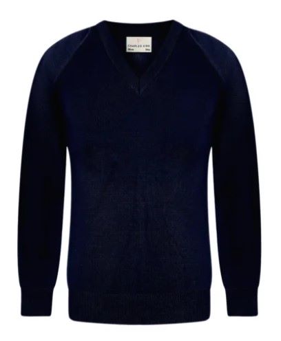 Navy V Neck Pullover