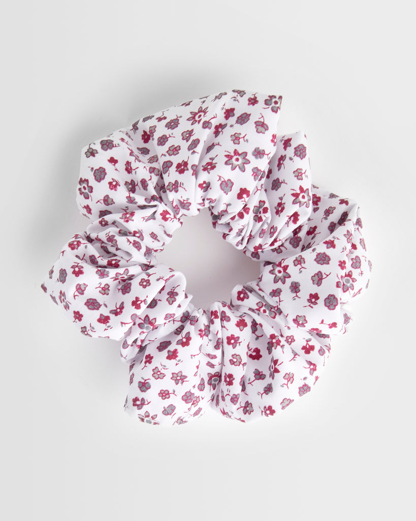 Girls White/Red Summer Scrunchie