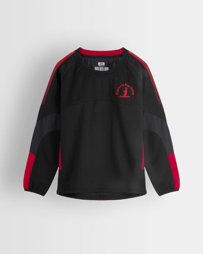 Unisex Black/Red Tracksuit - Contact Top (Small sizes)