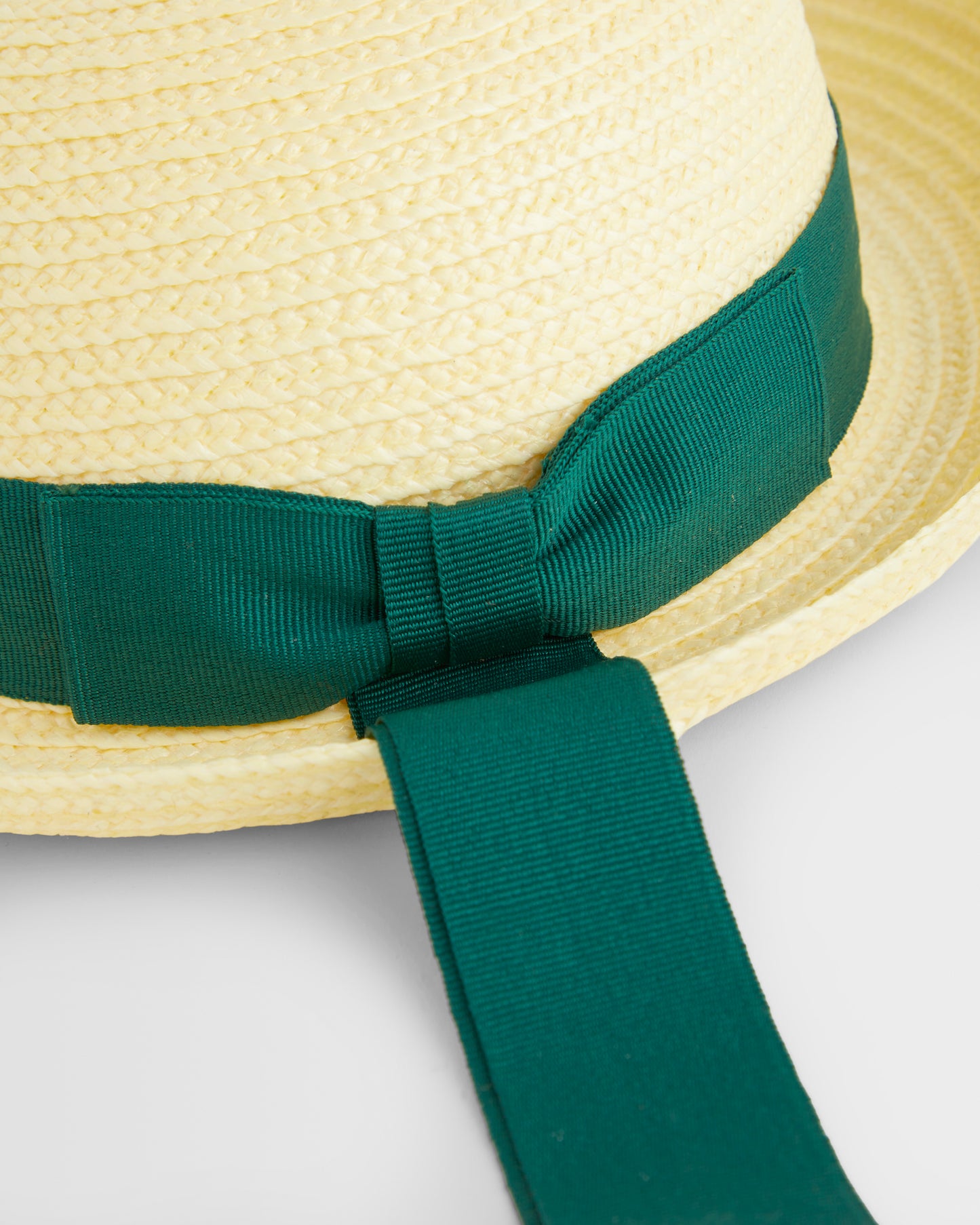 Girls Green Banded Panama Hat