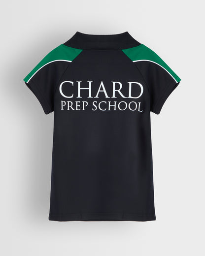 Girls Black-Green PE Top