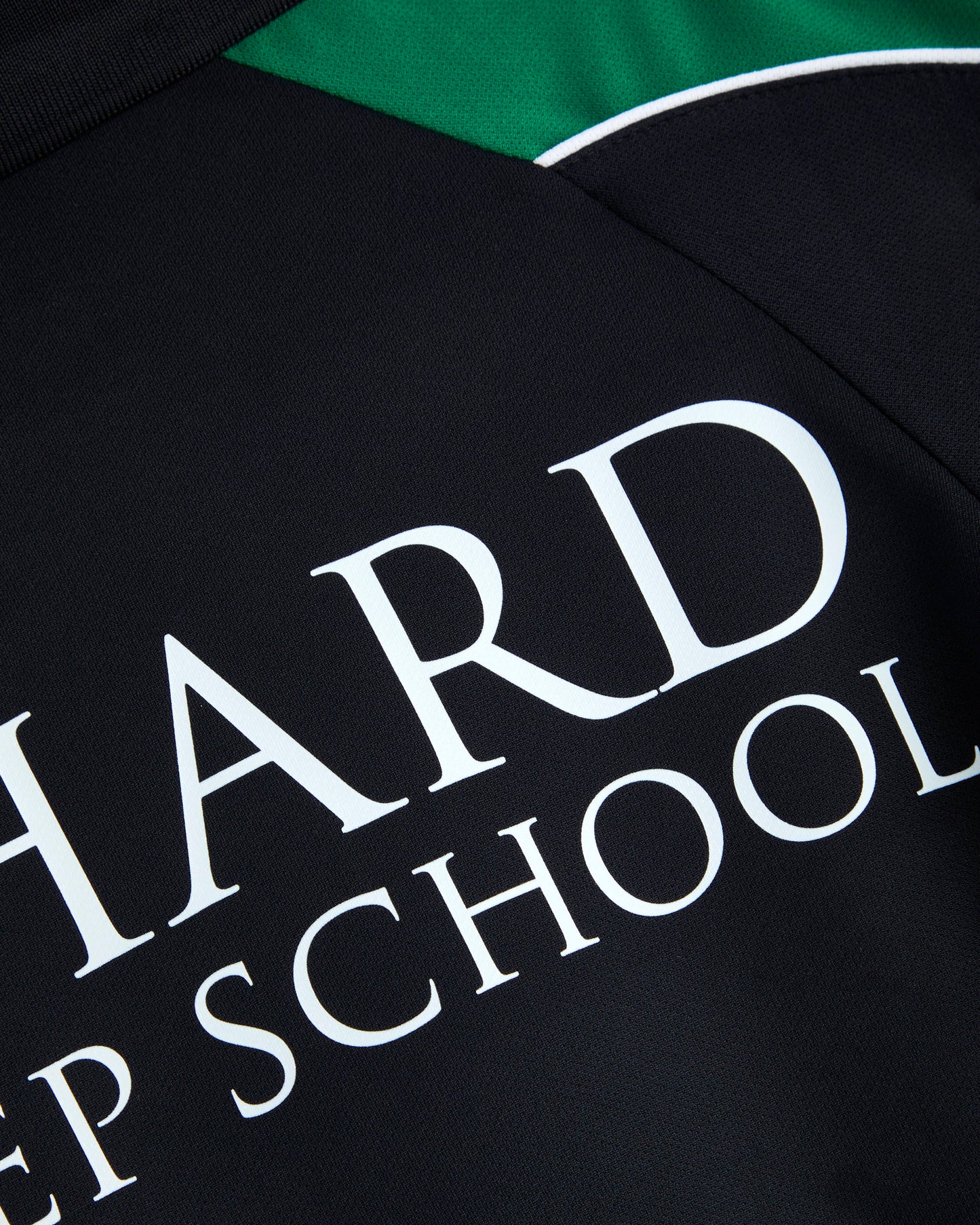 Girls Black-Green PE Top