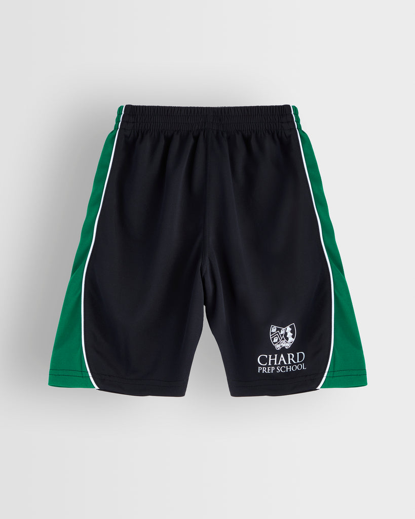 Boys Black/Green PE Shorts