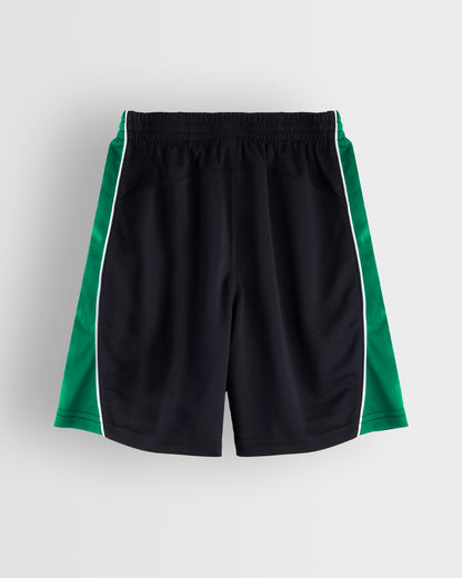 Boys Black-Green PE Shorts