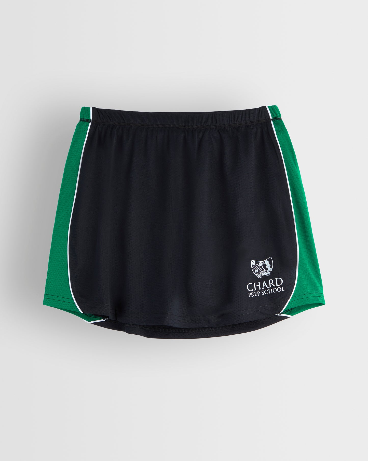 Girls Black-Green PE Skort