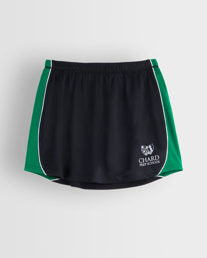 Girls Black-Green PE Skort