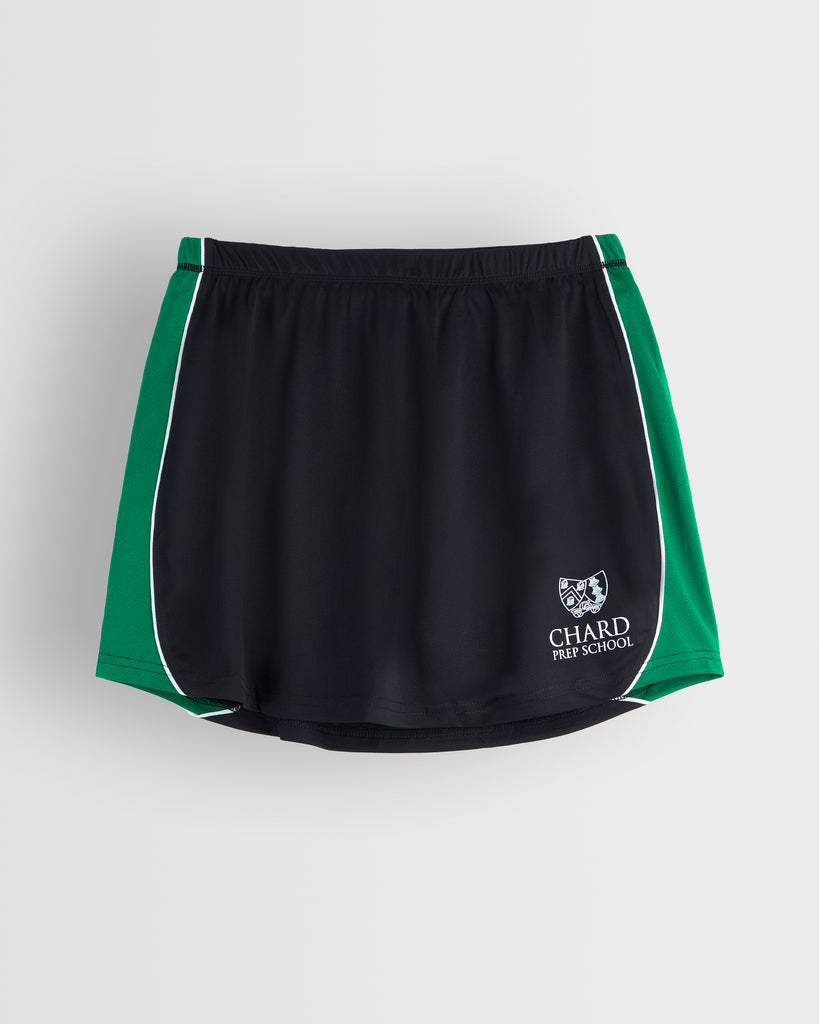 Girls Black/Green PE Skort