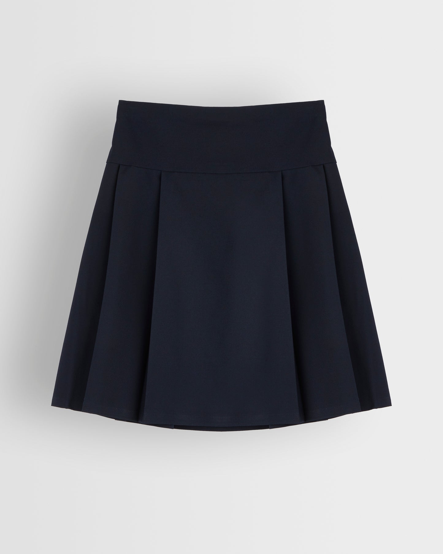 Navy Pleated Skirt