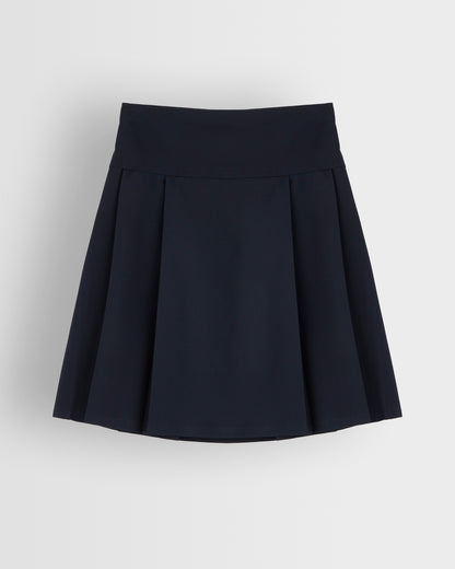 Navy Pleated Skirt