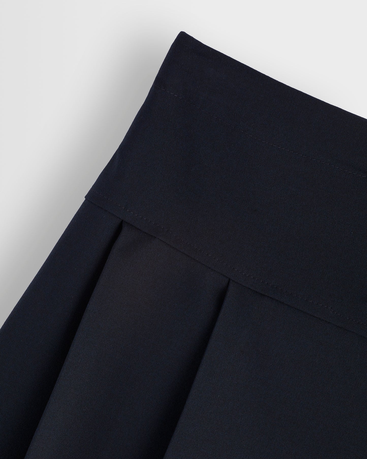 Navy Pleated Skirt