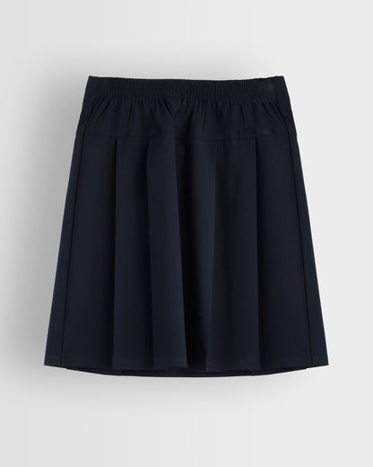 Navy Pleated Skirt