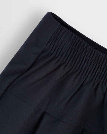 Navy Pleated Skirt