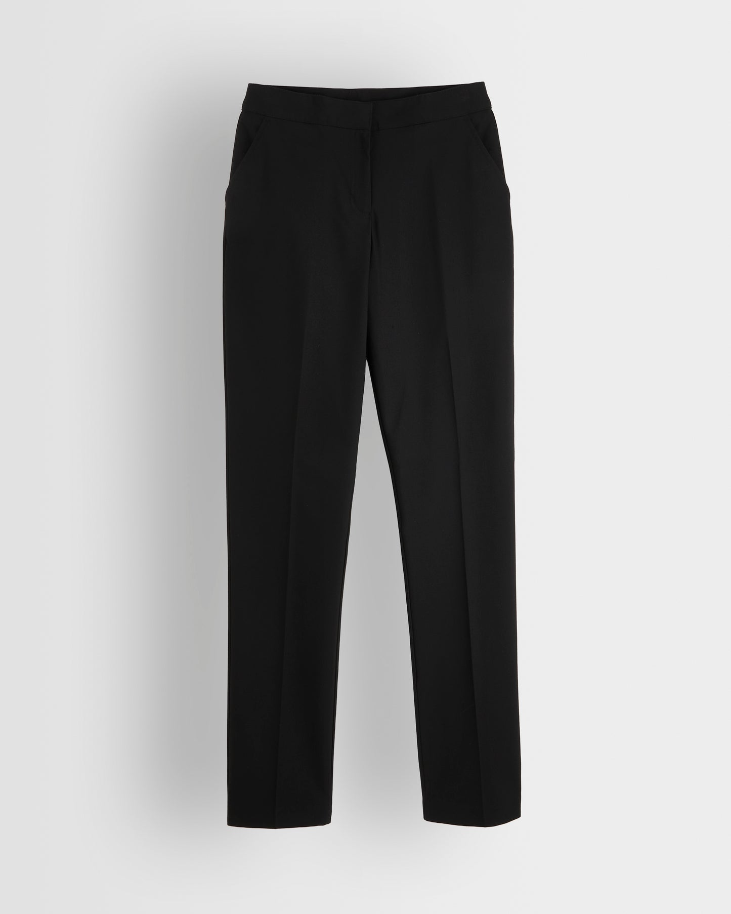 Girls Black Slim Fit Trousers with Pockets
