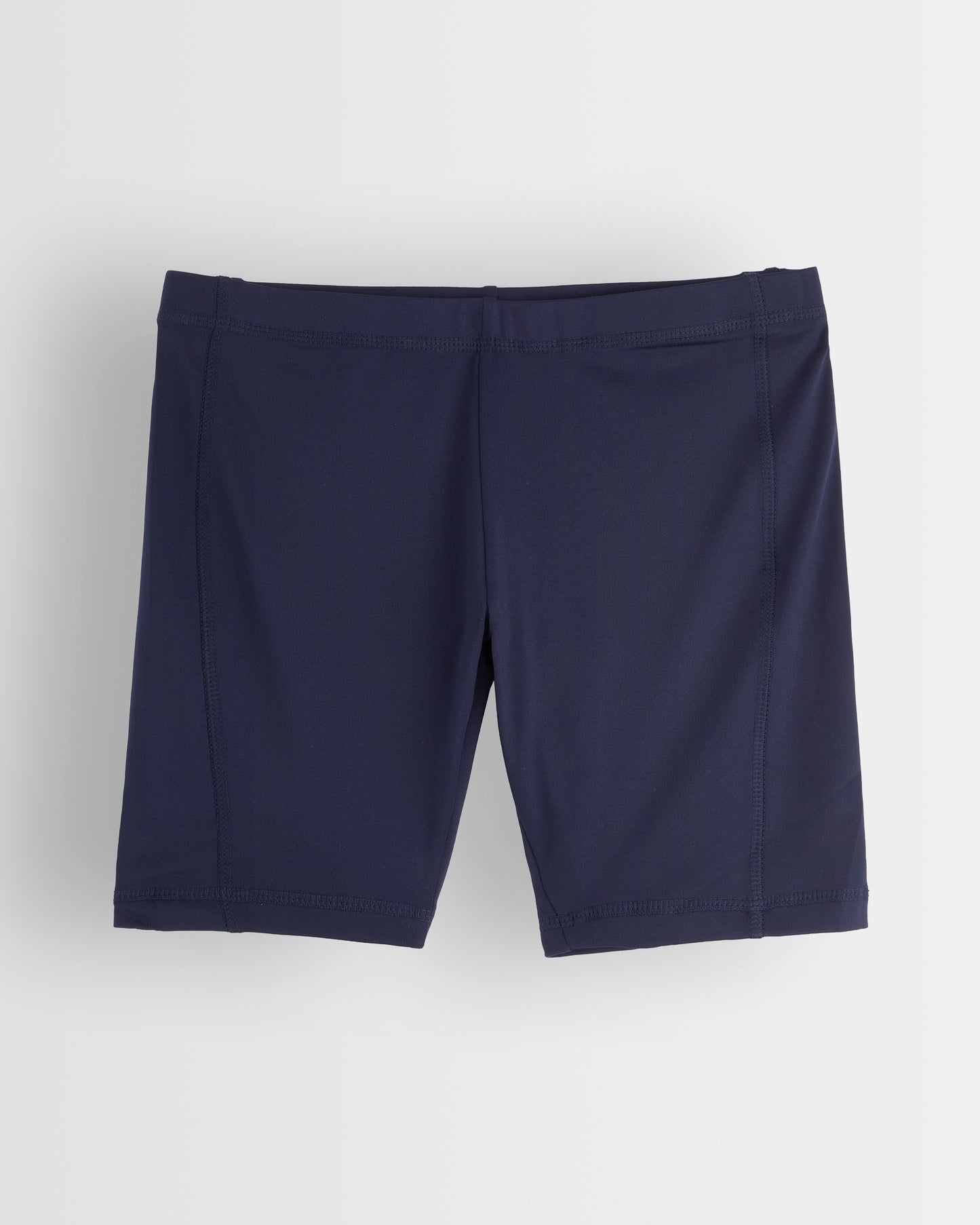 Navy blue shorts on a white background