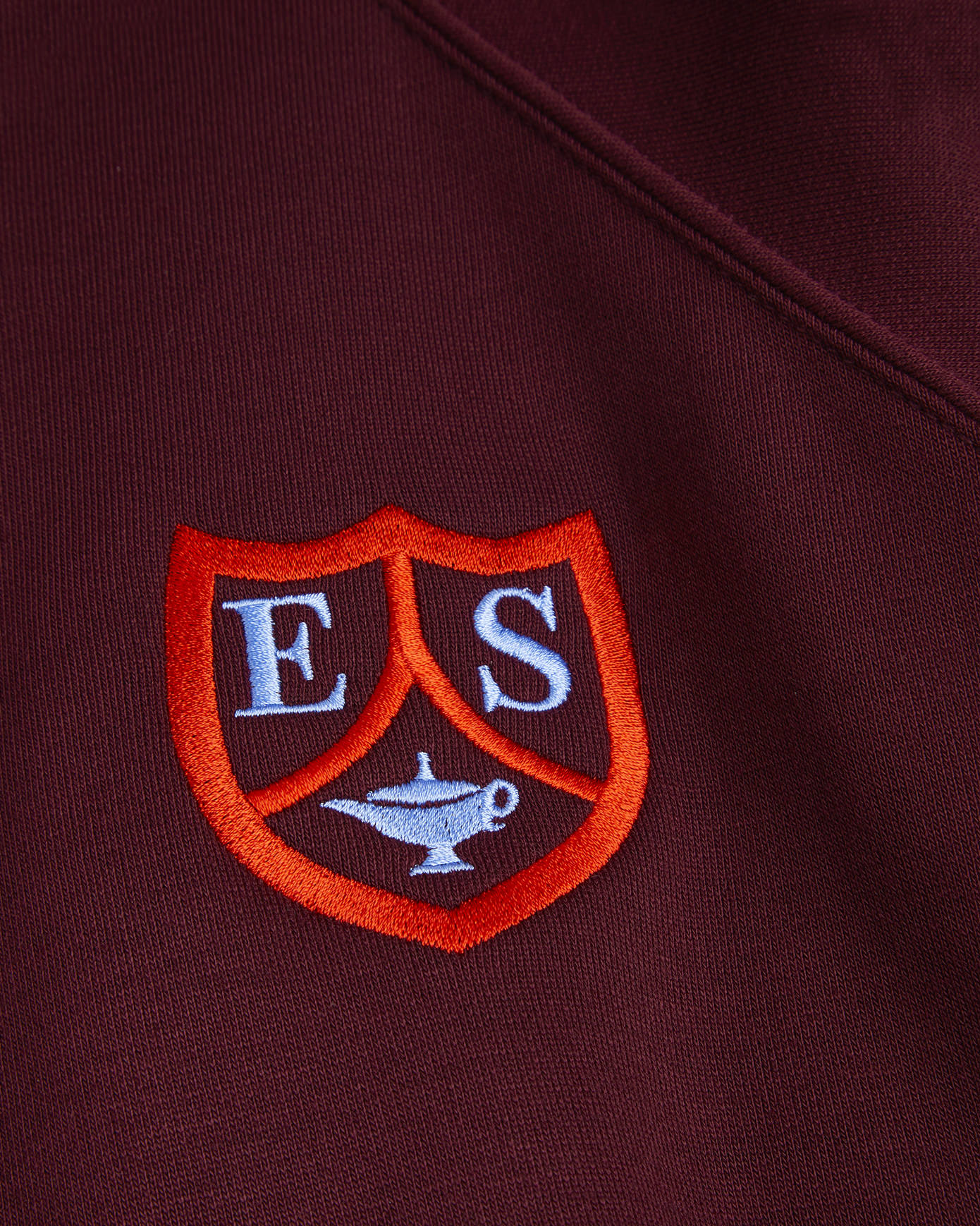 Unisex Maroon-Blue Hoodie