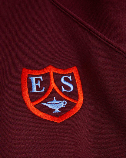 Unisex Maroon-Blue Hoodie