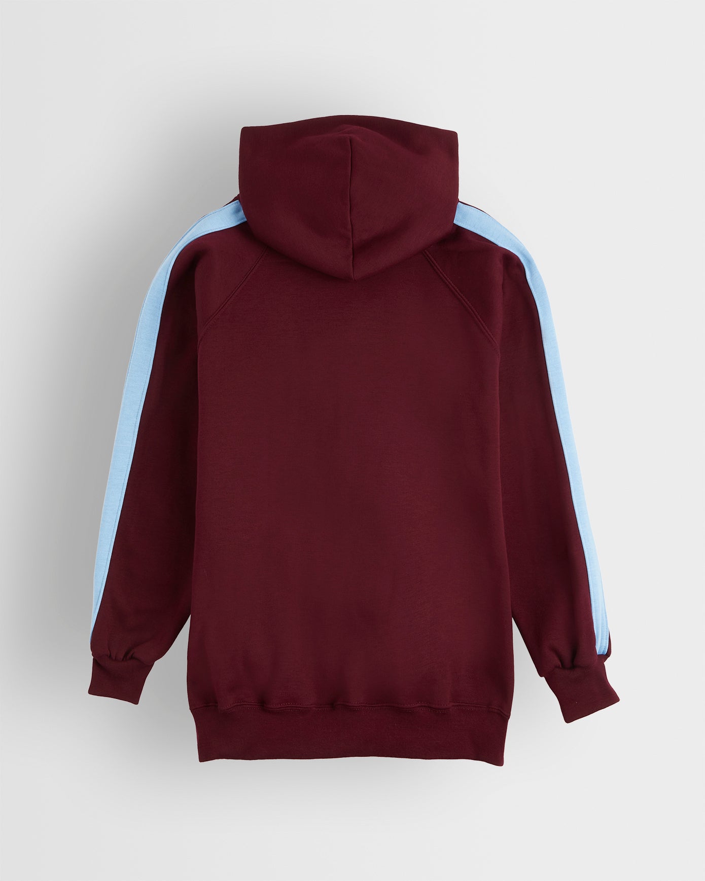 Unisex Maroon-Blue Hoodie