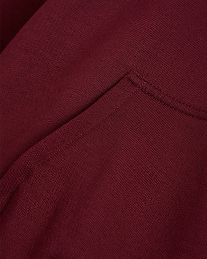 Unisex Maroon-Blue Hoodie