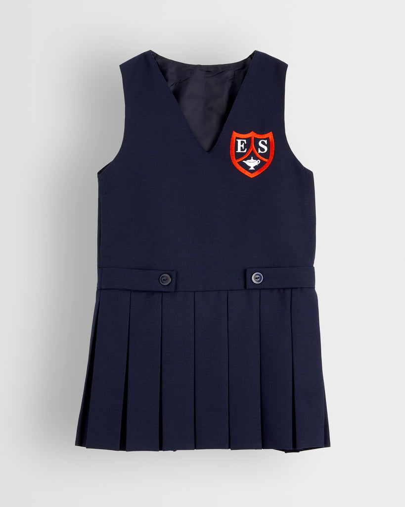 Girls Navy Pinafore