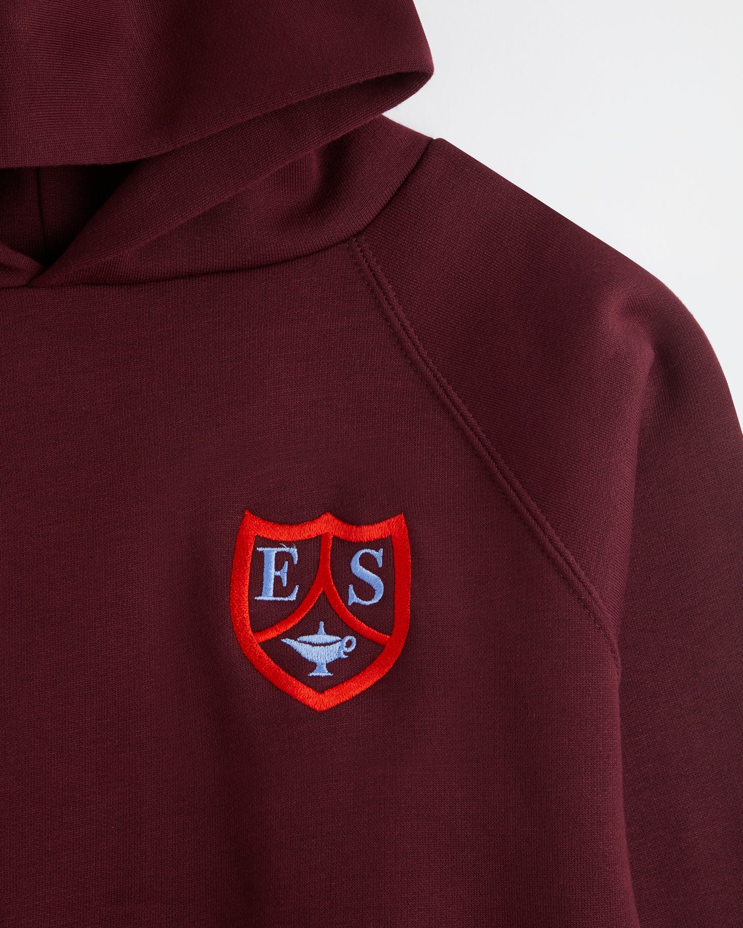 Unisex Maroon-Blue Hoodie