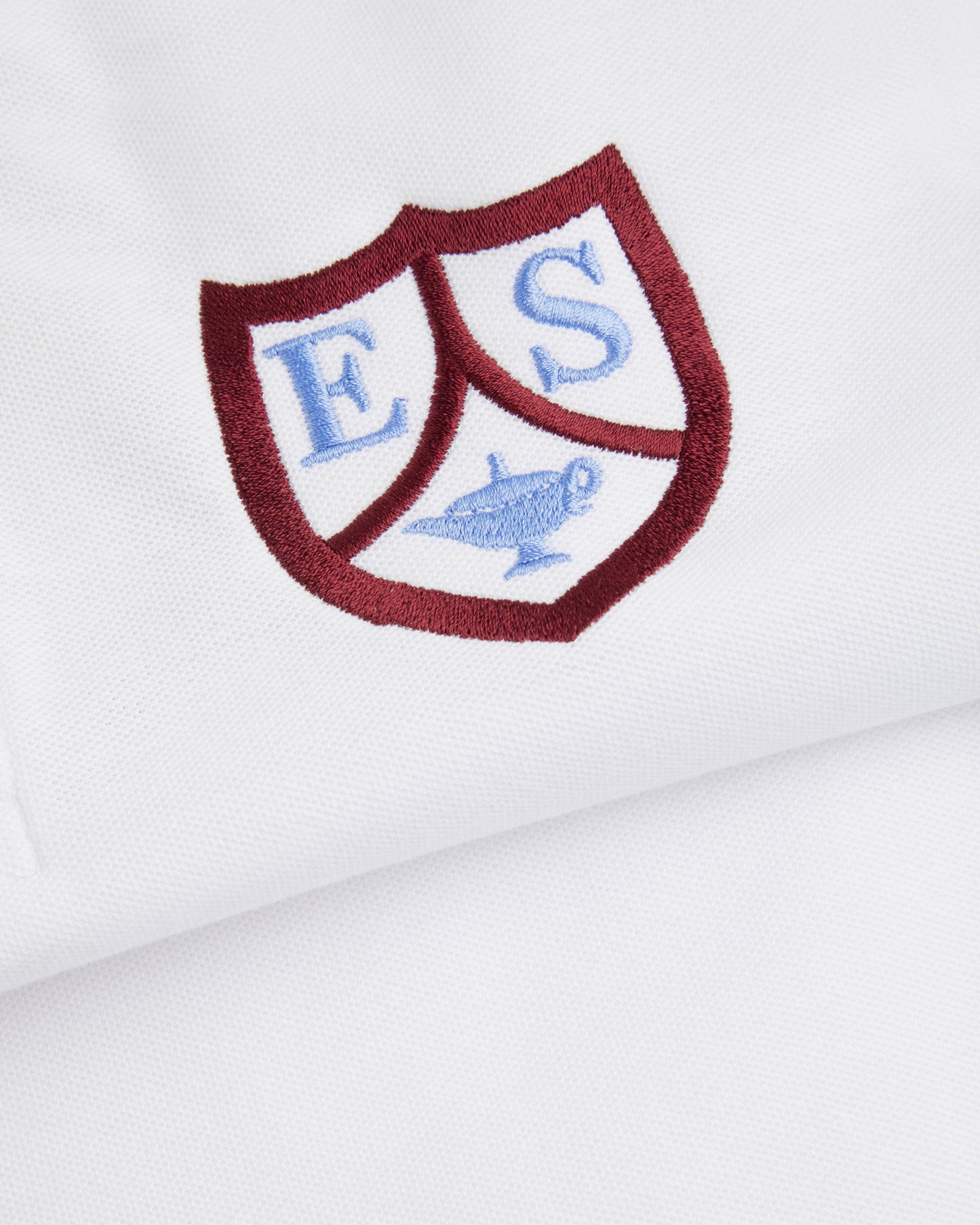 Unisex White PE Polo