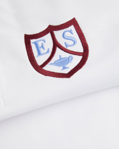 Unisex White PE Polo