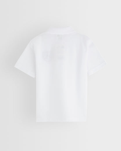 Unisex White PE Polo