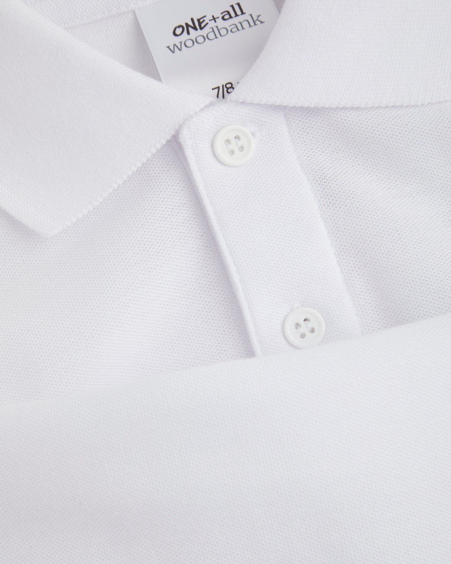 Unisex White PE Polo